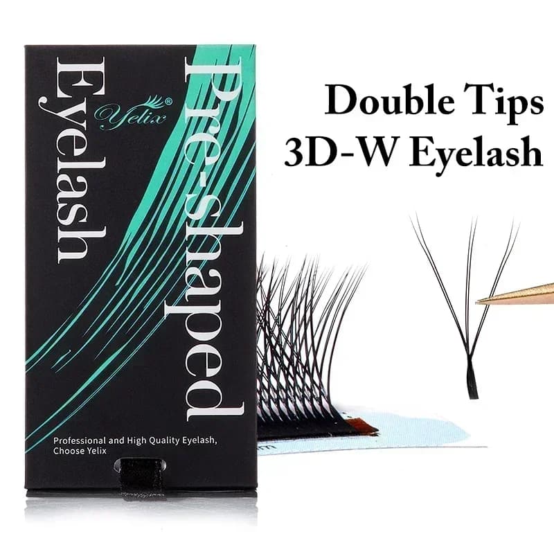 Naturalne miękkie gotowe wachlarze rzęs W-shape 3D-8D