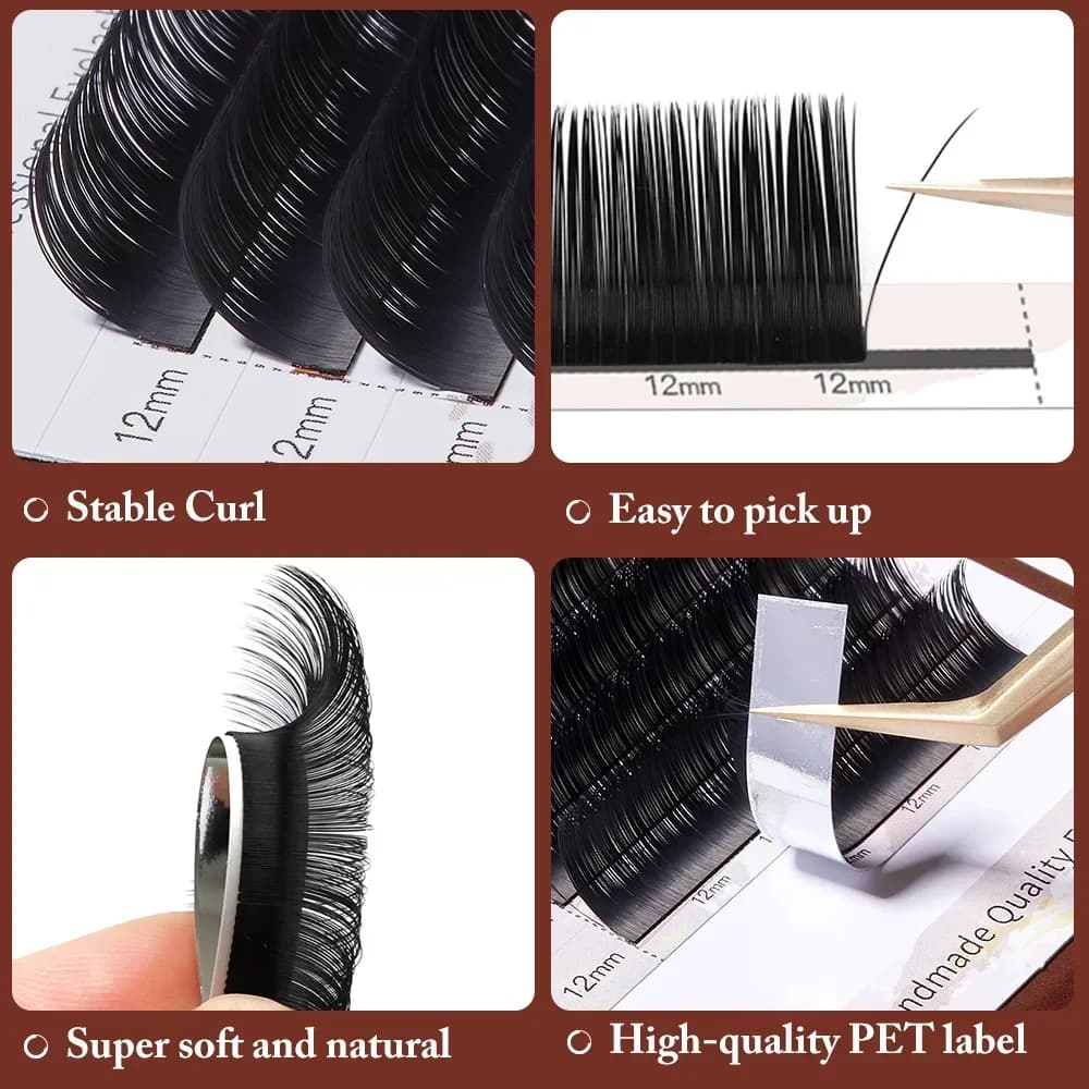 Super Matte Classic Individual Eyelash Extensions 0.18mm