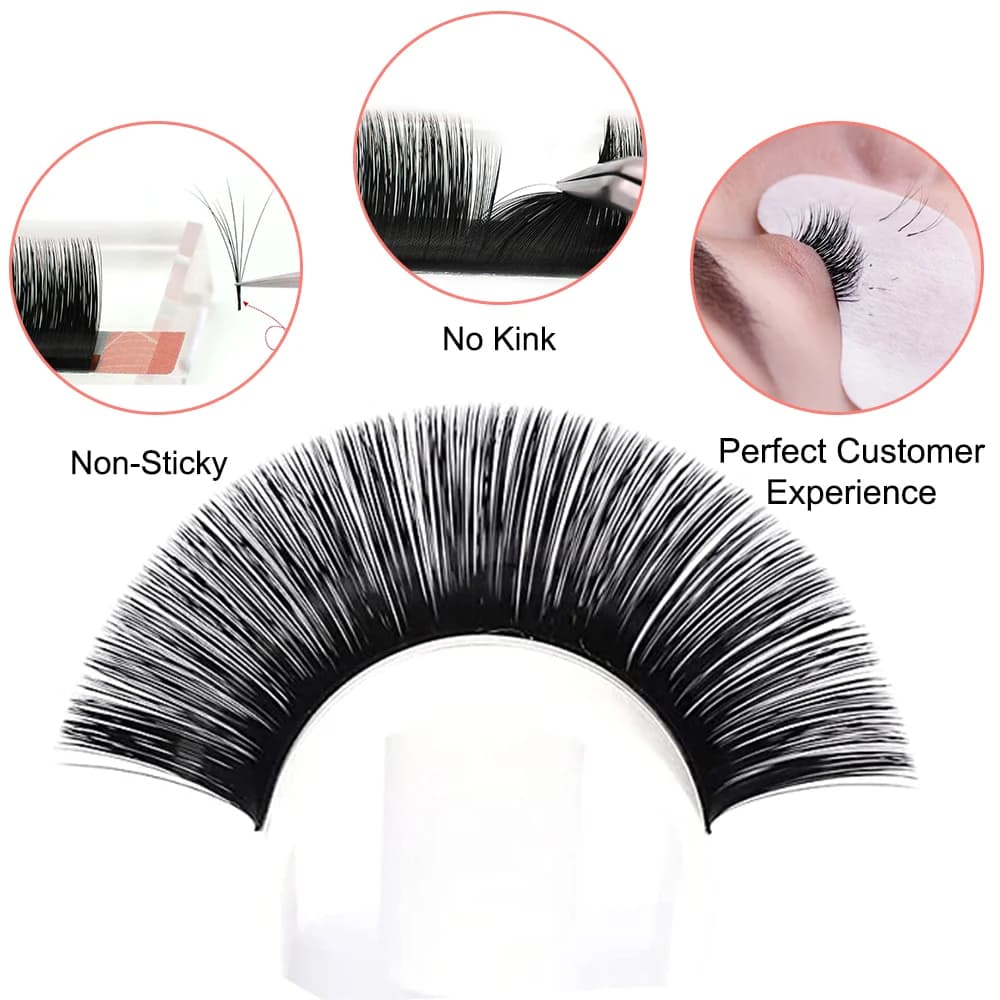 Przedłużane rzęsy Mega Volume z wentylatorem Easy Fan Auto Bloom