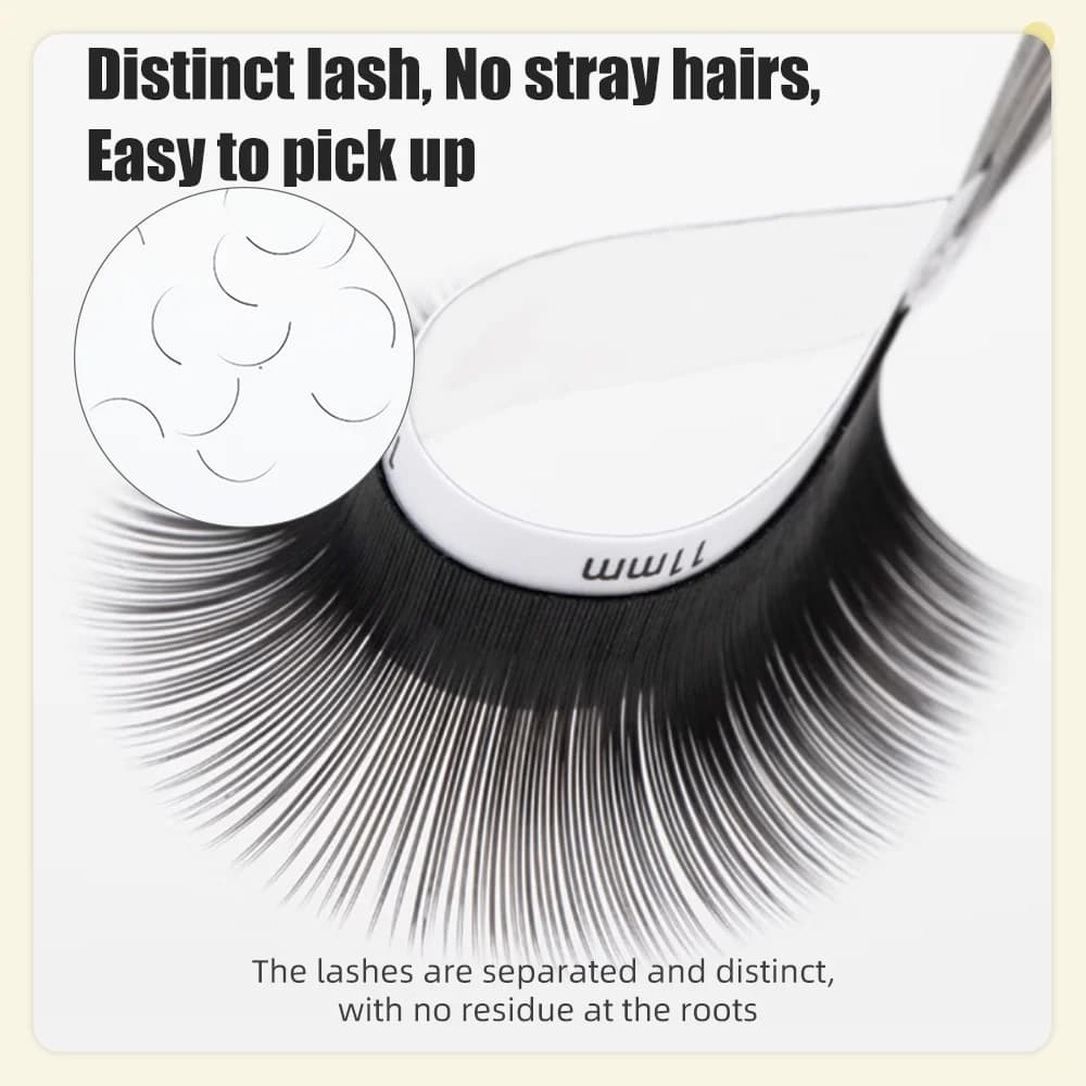 Rzęsy Matte Black Split Tip 0.15mm, 12 rzędów
