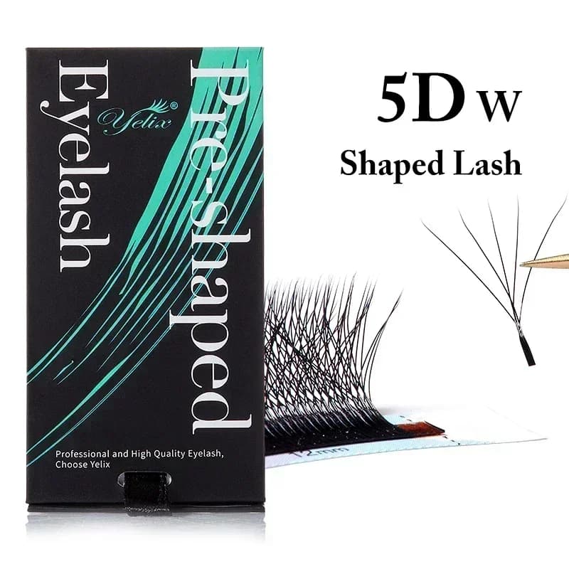 Naturalne miękkie gotowe wachlarze rzęs W-shape 3D-8D