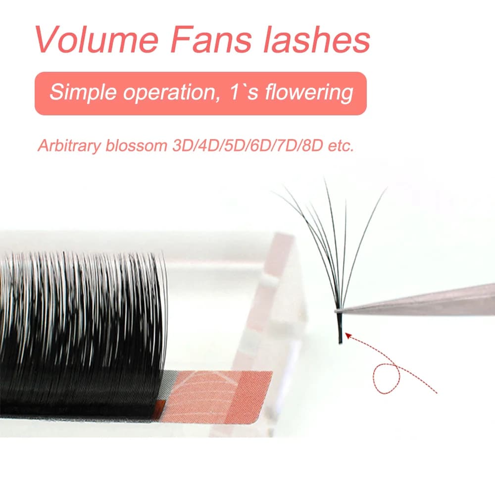 Przedłużane rzęsy Mega Volume z wentylatorem Easy Fan Auto Bloom