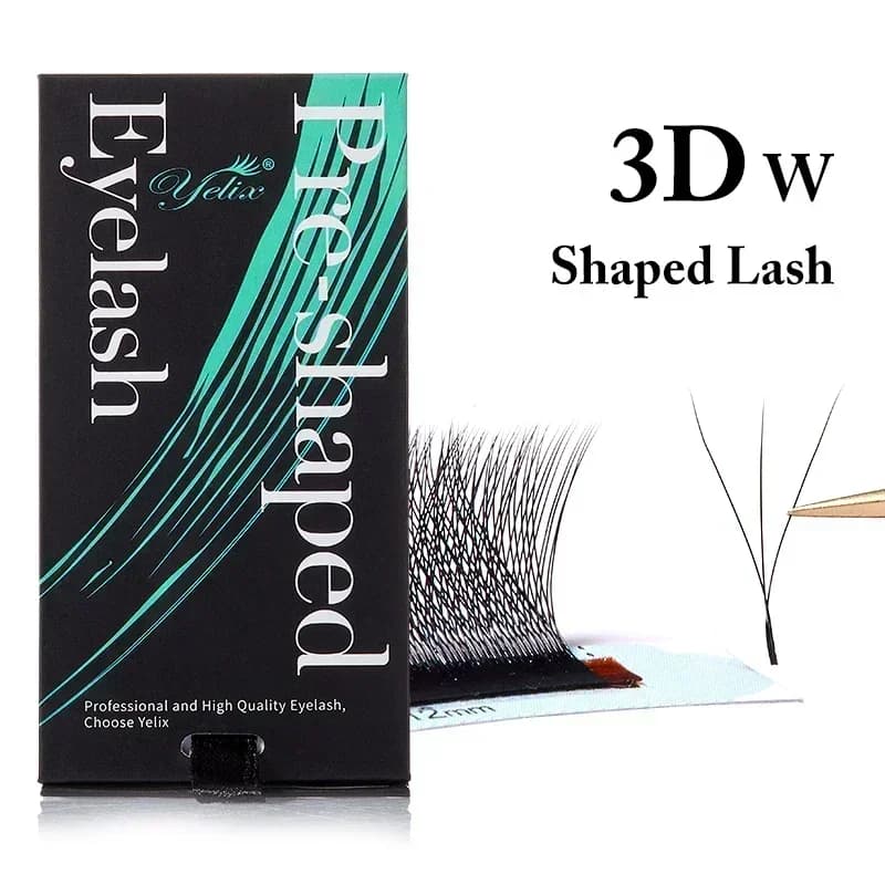 Naturalne miękkie gotowe wachlarze rzęs W-shape 3D-8D