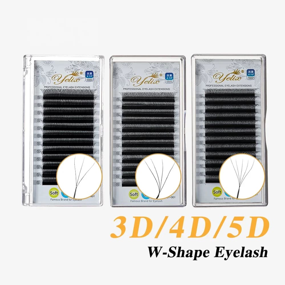 Gotowe rzęsy objętościowe YY oraz W-shape 3D/4D/5D