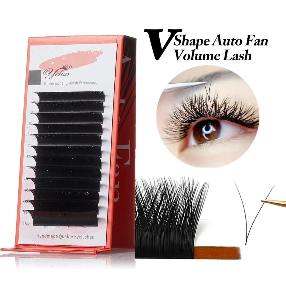 Rzęsy Mega Volume V-Shape Auto Fan High Heat Resistant