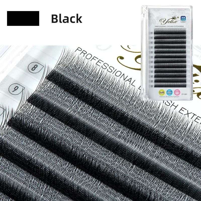 Ciemnobrązowe rzęsy premium 2D Y-shape auto fan