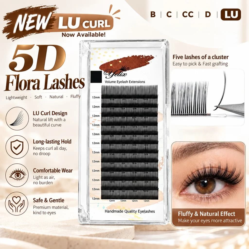 LU Curl 5D Flora Spike – Pojedyncze przedłużane rzęsy