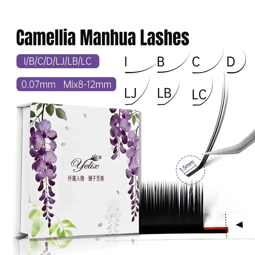 Przedłużane rzęsy Camellia Short Root Natural